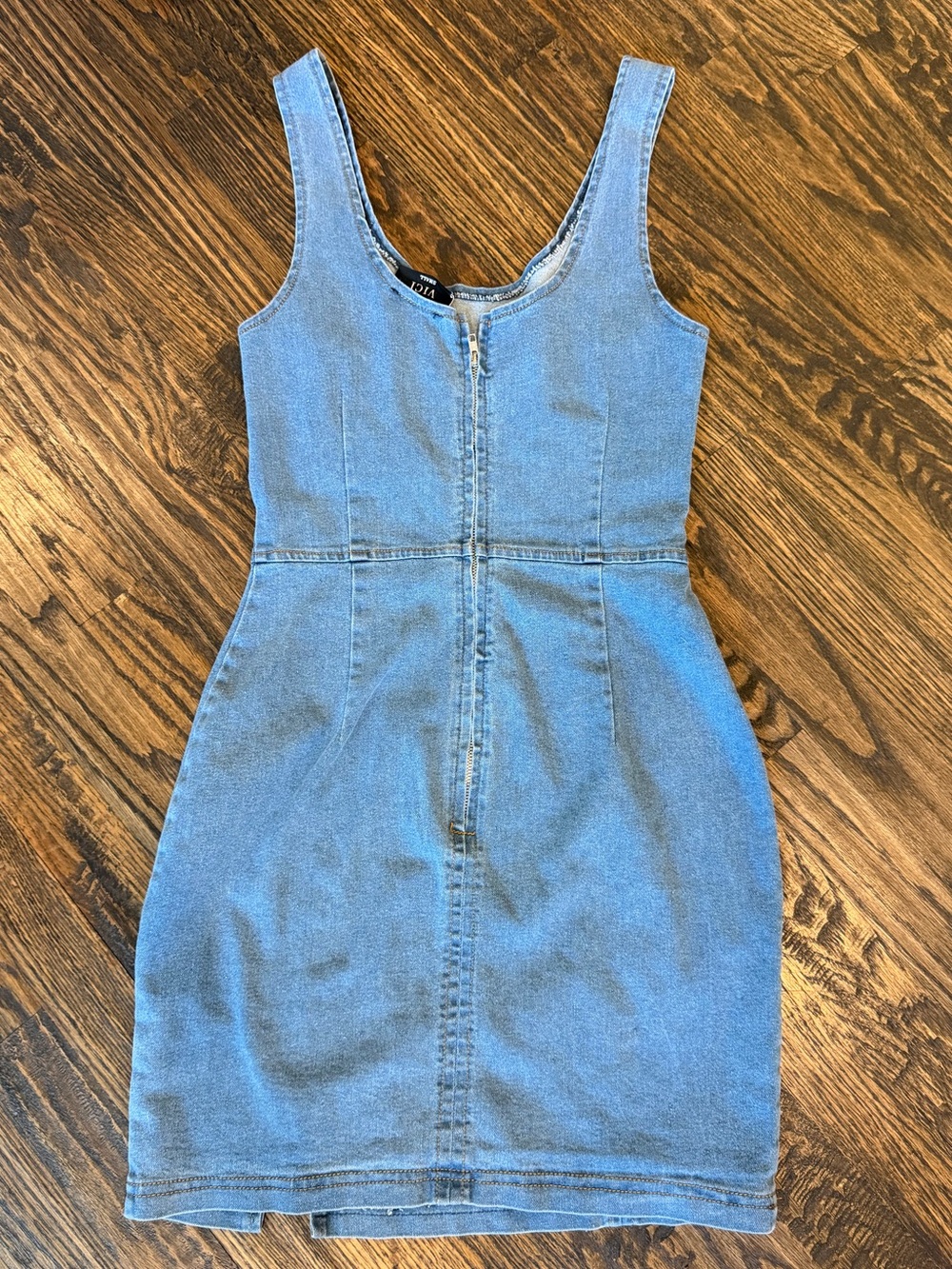 Vici Light Blue Denim Tank Mini Dress - Picture 3 of 5